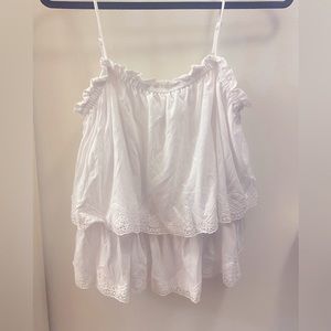 White Expeess Tank Top Large